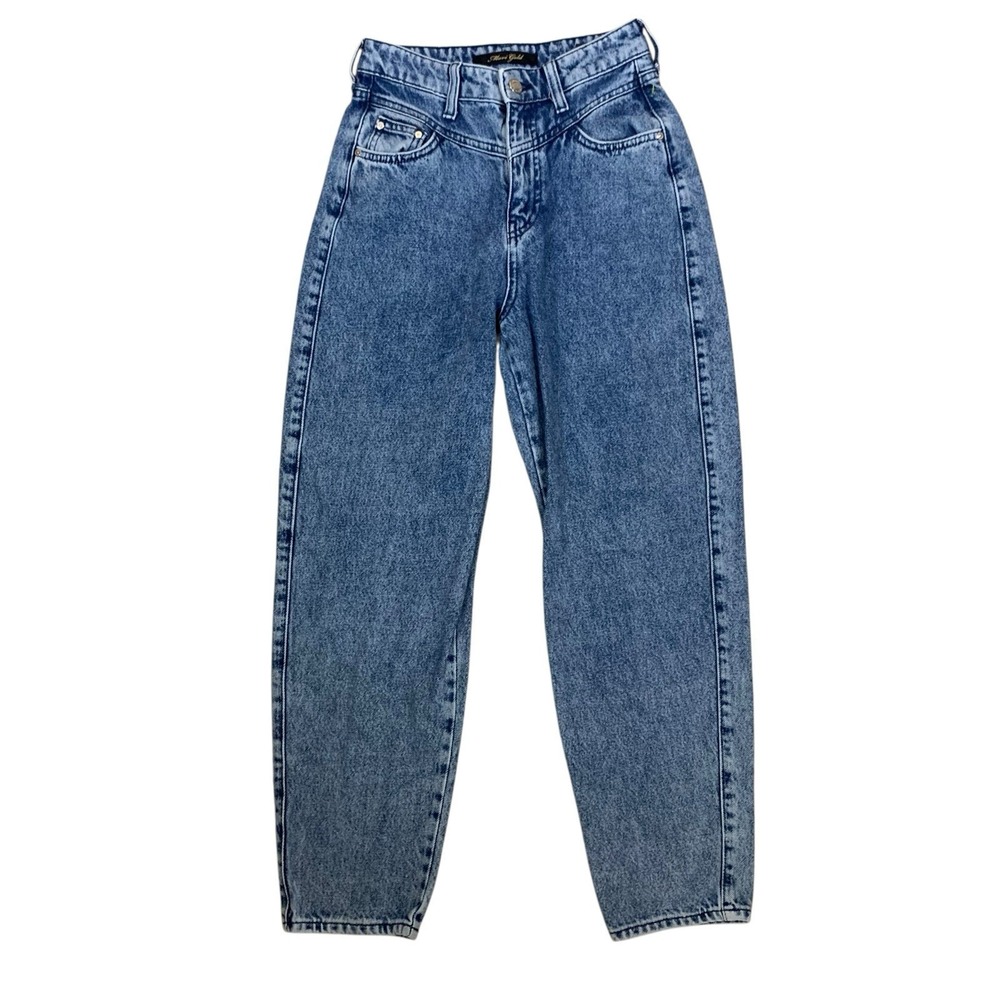Mavi Gold Lola Mom Jeans Blue High Rise Tapered Vintage Women 24‎